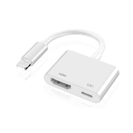 HDMI-adapter, HDMI-adapter for iPhone 1080p Lightning Digital AV-adapter, HDMI-synkroniseringsskjerm HDMI-kontakt for iPhone og iPad