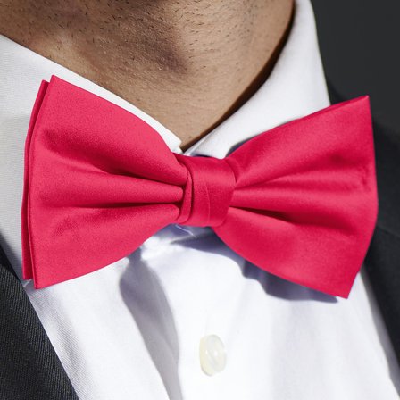 Screaming Pink Basic Pre-Tied Bow Tie for Men - Pre-tied bow ties