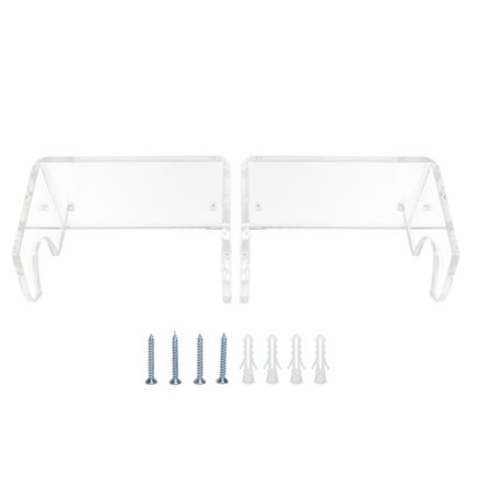 2 stk. Langt Skateboard Opbevaringsstativ Longboard Vægophæng til Soveværelse Stue Transparent