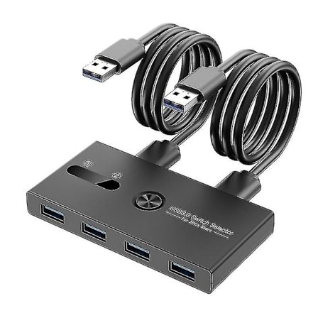 Switcher Usb 3.0 Växlingsväljare 4 Portar Ut 2 Datorer Adapter Hub