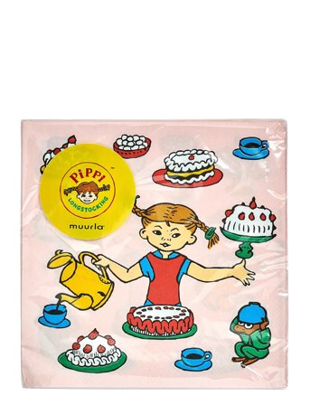 Muurla | Pippi Dinner Napkin Birthday | 33X33CM