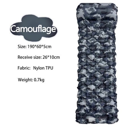 Super Value Selection! Tykk selv-oppblåsbar campingmadrass, camping, madrass med pute oppblåsbar campingmatte for strand, telt