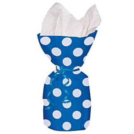 Cellofanpåse prickiga blå 20-pack - Dukning & Dekoration - Kalaslagret.se