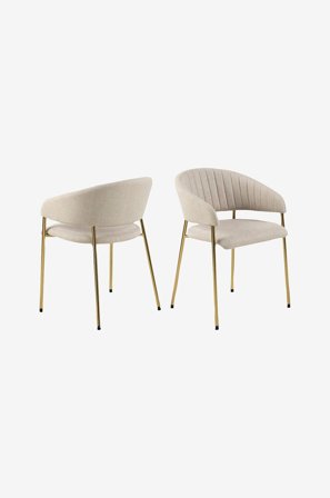 AC Design Furniture - Karmstol Smilla, 2-pack - Beige - Karmstolar - Från Homeroom