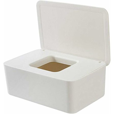 Hvid Vådserviet Opbevaringsboks, Serviet Opbevaringsboks, Baby Vådserviet Dispenser, med Låg til Hjemmet eller Kontoret - Fei Yu