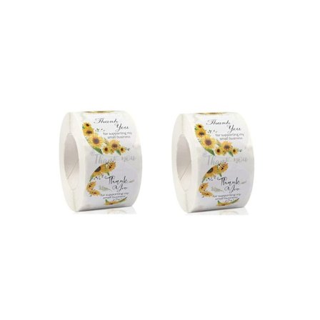 2 ruller takkeklistremerker Klistremerker Rullforseglingsetiketter