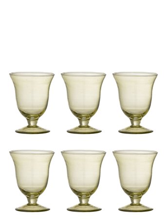 Bloomingville Florentine Wine Glass - Green - Ø8XH10CM