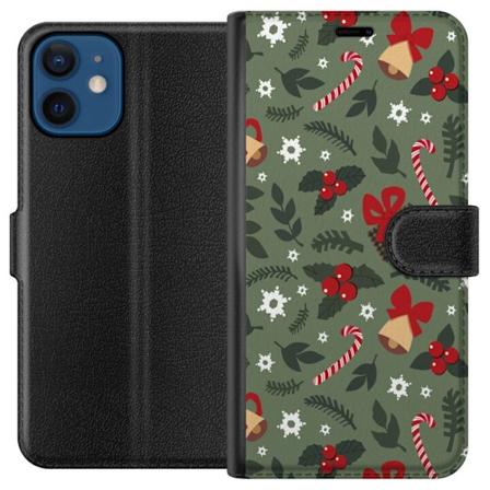 Apple iPhone 12 mini Tegnebogsetui Glædelig Jul mønster
