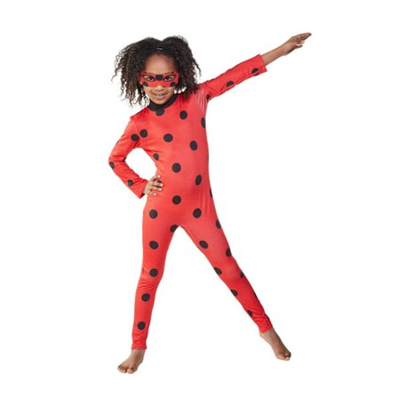 Miraculous Ladybug Kostym 5-6 År Röd/Svart