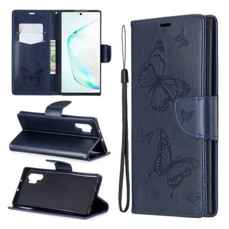 Butterfly Samsung Galaxy Note 10 Pro koetlot - Sininen Blue