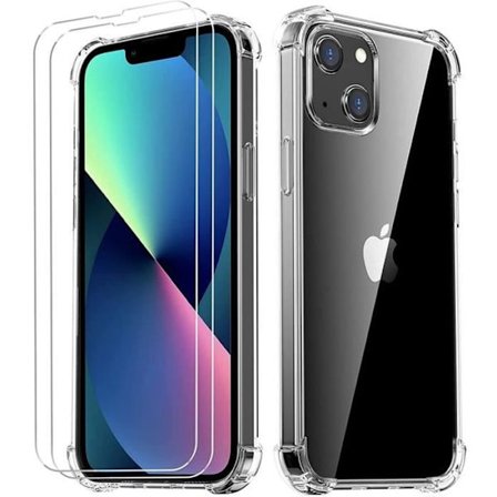 Coque - för iPhone - 13 - Stötsäker - Transparent - Ultra slim