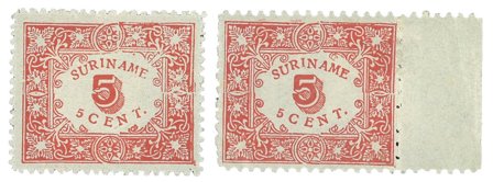 Suriname 1909 - NVPH 58/59 - Ubrugt