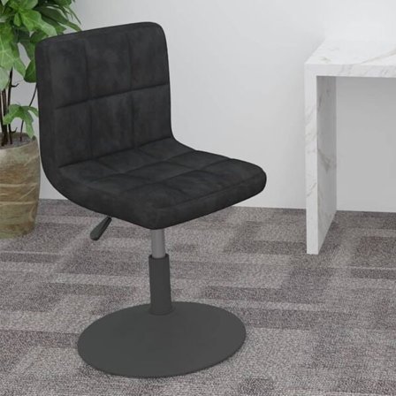 vidaXL Vridbar barstol svart sammet