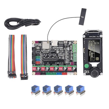 3D Printer Board til MKS TinyBee V1.0 Grafisk LCD-skærm til MKS Mini12864 V3.0 med 5 stk. TMC2209 Motor Driver DC12?24V