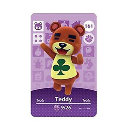 Nfc-pelikortti, yhteensopiva Animal Crossingin, ch Amiibon ja Wii U:n kanssa - 161 Teddy