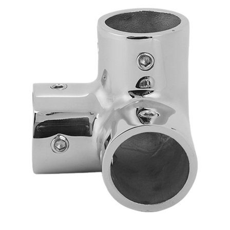 Båd Gelænder Tee Connector 316 Rustfrit stål Heavy Duty Rør Connector Clamp Marine Yacht Hardware Tilbehør 22mm