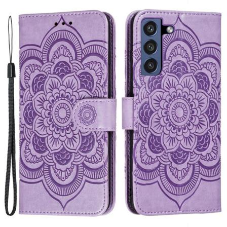 Skalo Samsung S21 Fe Mandala Plånboksfodral - Lila Lila