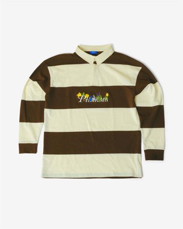 Pharma - Healing Plants Rugby Shirt - Beige/Mocca