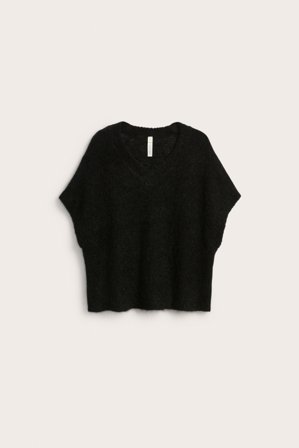 Kappahl | Strikket topp i mohairblanding | Svart