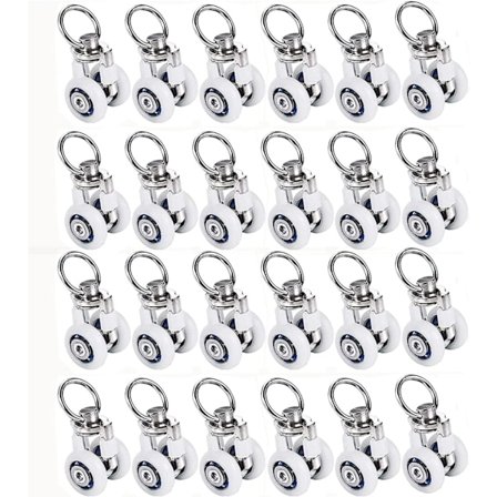 Gardinskenor, 20 stycken Aluminiumlegering Fönstergardinskena - 20*17*42.5mm, Hjulglidrulle Vit