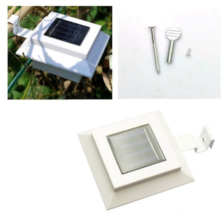 6 st 12 cm utomhus kvadratisk LED solcellslampa