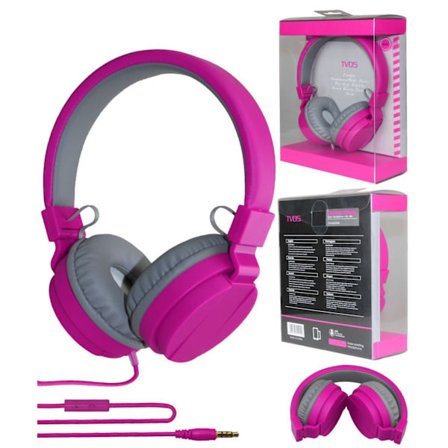 Tvådelat hopfällbart in-ear-hörlurar för barn, justerbara lätta barnhörlurar för telefon/iPhone/surfplatta/iPad/PC/MP3/MP4 (rosa)