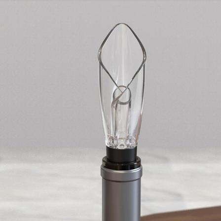 Vinaerator - Perfekt for å lufte og servere vinen din - Vinflaskeåpner - Elegant og diskré produkt - Øyeblikkelig vindiffuser