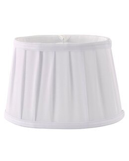Lampskärm oval Emily Vit - 13,5x22x15 cm - Oriva