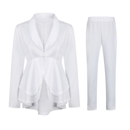 Yangfan Dame Dress Elegant Business Blazer og Bukser