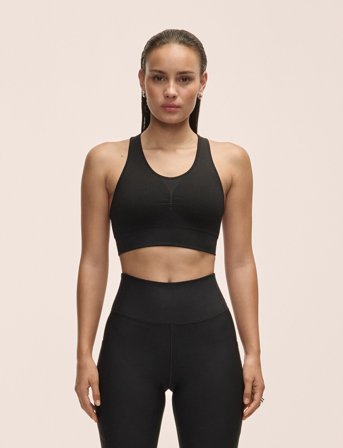 Casall Seamless Soft Sports Bra - Black - S