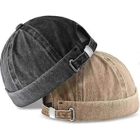 2-delat herr mössa Justerbar Longshoreman's avslappnad mössa utan skärm flip cap Sailor mössa