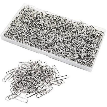 500 stk. Papirklips Sølv Metall 28mm Mini Klips Kontorrekvisita