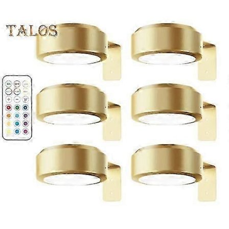 Billedlampe med fjernbetjening 100 lumen høj lysstyrke trinløs dæmpning 3 lystilstande batteridrevet ingen boremaskine vægkunstlys (FMY)