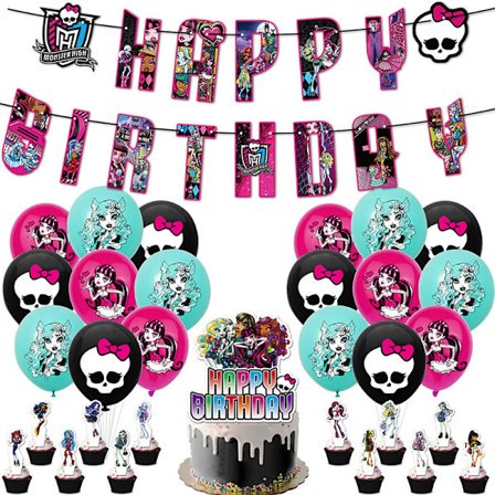 Monster High-tema Anime Födelsedagsfest Scendekoration