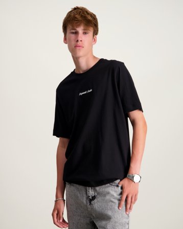 Jack & Jones JORNORREBRO EMB TEE SS CN NOOS JNR Schwarz T-Shirts Jungen - Kids Brand Store