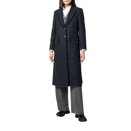 Thom Browne, Coat Niebieski, Kobieta, Rozmiar: 2XS