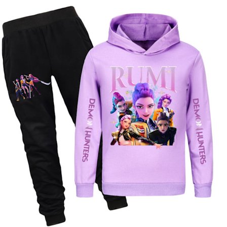 Kpop Heksejegere Barne Genser Hettegenser Bukse Sett