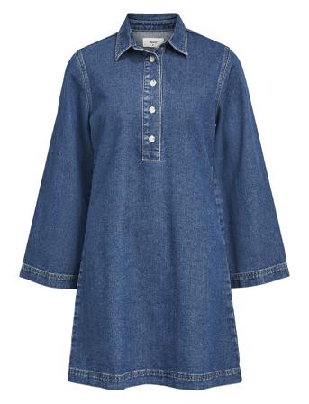 Objharlow L/S Shirt Dress E Div Blue Object