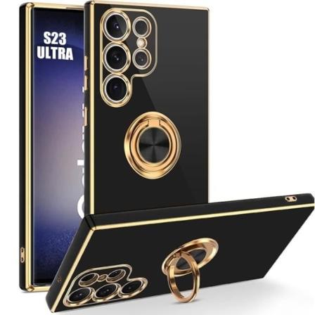 Ringetui til Samsung Galaxy S23 Ultra - Slank anti-ridse blød TPU Sort