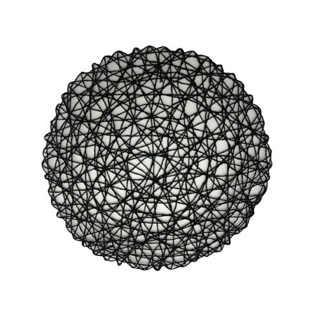 Skålmatta Multifunktionell slitstarkt papper Hembordsdekoration Bordsunderlägg för kaféer-Svart Rund - Svart