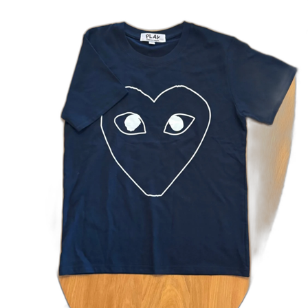 Mörkblå Comme des Garçons Play t-shirt