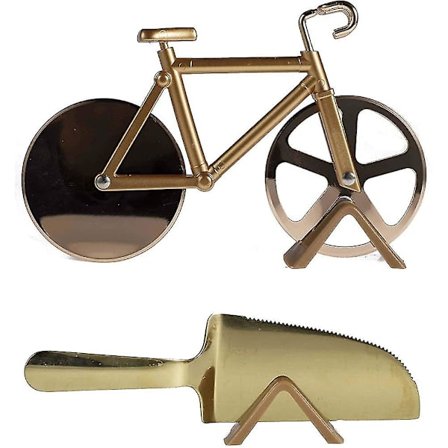 Pizza sykkel sykkelformet kutter rustfritt stål pizzakutterhjulrull