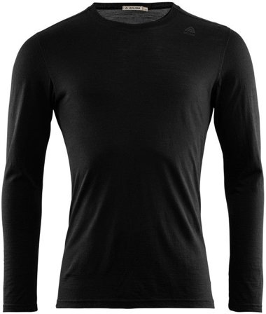 Aclima M's LightWool Undershirt Long Jet Black