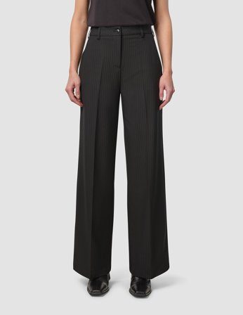 Shaping New Tomorrow - Female - Essential Pants Wide - Asphalt Pinstriped - 30/34