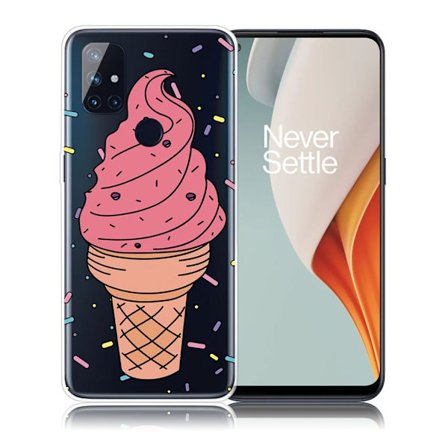 Deco OnePlus Nord N100 kotelot - Vaaleanpunainen Jäätelö