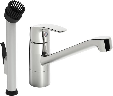 Oras Safira 1022S Kjøkkenbatteri med sidedusj med børste, Baderom