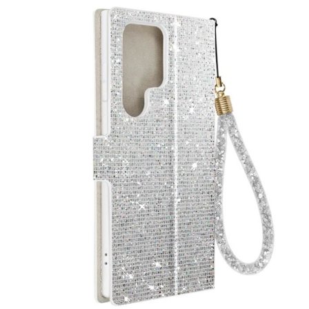 Taske til Samsung S23 Ultra - AVIZAR - Glitter Disco - Wallet Video Support