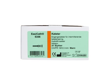 EasiCath Kateter, 5356, Nelaton for menn 40 cm, CH 16, 25 stk.