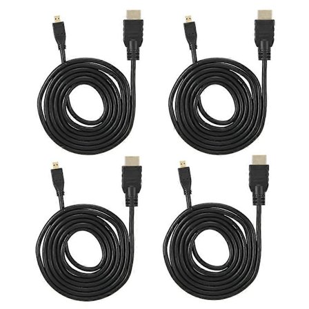 4 kpl Micro HDMI - HDMI -kaapelia 1,5 metriä HD-videolankaa Raspberry Pi 4B:lle