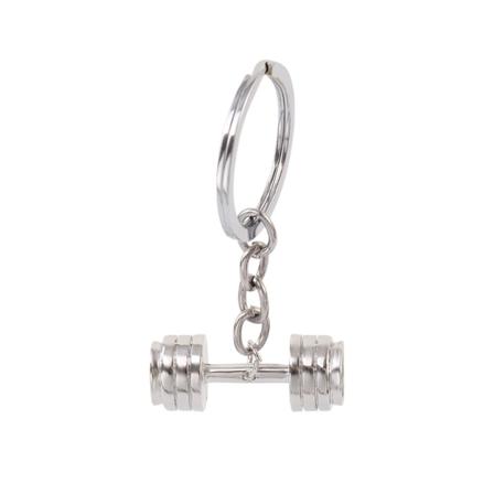 1 st miniatyrdumbbell i titanlegering, nyckelring för gym och fitness F